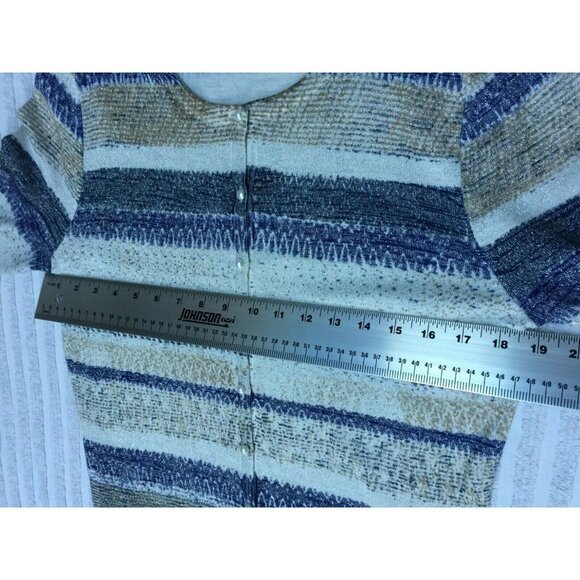 2-PC Leo & Ugo Metallic Short Sleeve Sweater Top Cardigan Set Twinset Size 3 - Picture 8 of 12
